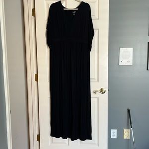 Black maternity maxi dress